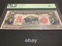 Bright Beautiful Bison Note $10 1901 Legal Tender Fr122 PCGS 15 FINE (L@@K)