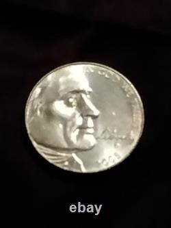 Brilliant Uncirculated 2005-D Jefferson Bison Nickel with minor flaws