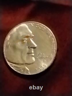 Brilliant Uncirculated 2005-D Jefferson Bison Nickel with minor flaws
