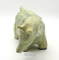 Brutalist Studio Pottery Bison Bull Sculpture Signed Cruz Vintage Abstract MCM