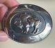 Buffalo BISON 0.925 sterling silver 3 1/4 ANTIQUE belt buckle Tom Bahe NAVAJO