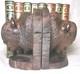 Buffalo Bison Head 5 Tall Carved Dark Brown Solid Wood Bookends 2 Piece Set