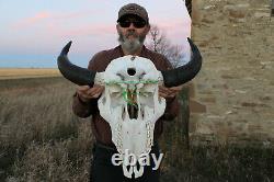 Buffalo Bison Head Skull Horns