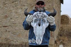 Buffalo Bison Head Skull Horns