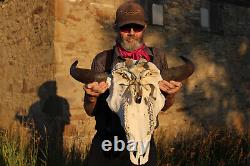 Buffalo Bison Head Skull Horns