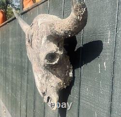 Buffalo Bison Head Skull Horns X Large Man Cave Cabin Decor