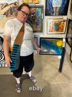 Buffalo/Bison OOAk Figurative Folk Art 14x11 Expressionism Abstract on canvas