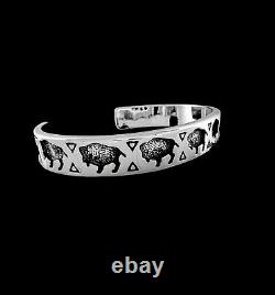 Buffalo Bracelet, 925 Sterling Silver Bracelet, Ladies Bracelet, Bison Cuff