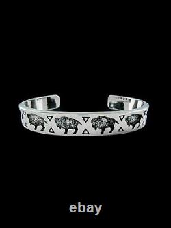 Buffalo Bracelet, 925 Sterling Silver Bracelet, Ladies Bracelet, Bison Cuff