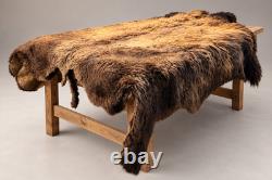 Buffalo Hair On Hide Large Extra Large