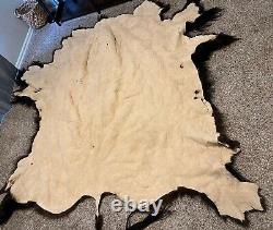 Buffalo Hide Rug,'Large' Premium Winter Coat Tanned Bison Rug, Made In The USA