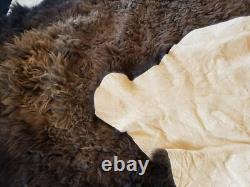 Buffalo Hide Rug,'Large' Premium Winter Coat Tanned Bison Rug, Made In The USA