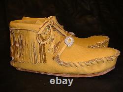 Buffalo Men's Size 11 Pawnee Style Moccasins Western Cowboy indian Bison Leather