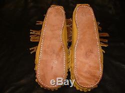 Buffalo Men's Size 12 Pawnee Style Moccasins Western Cowboy indian Bison Leather