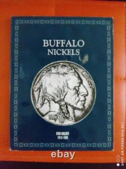 Buffalo Nickels Collection in Folder / Book, 57 Buffalo Coins, missing 7