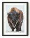 Buffalo Painting, Bison, Wall Decor, Artwork, Personalized Canvas Print