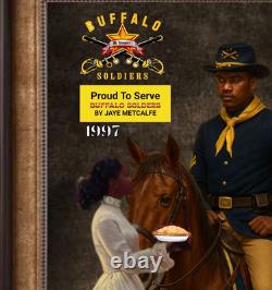 Buffalo Soldiers Wall Art Proud to Serve SIGNED BY THE ARTIST. 16x20