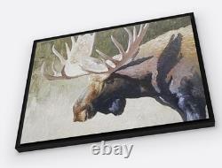Bull Moose 16 X 20 Framed Embellished Art Print By Edward Suthoff