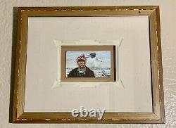 CHEROKEE Native American PORTRAIT Original Art SIGNED White Buffalo BISON Framed