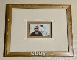 CHEROKEE Native American PORTRAIT Original Art SIGNED White Buffalo BISON Framed