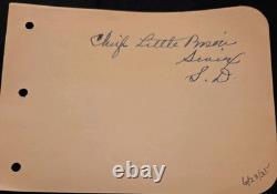 CHIEF LIttle Bison Wounded Knee Survivor -Native American Actor Autograph RARE