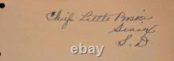 CHIEF LIttle Bison Wounded Knee Survivor -Native American Actor Autograph RARE