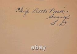 CHIEF LIttle Bison Wounded Knee Survivor -Native American Actor Autograph RARE