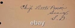 CHIEF LIttle Bison Wounded Knee Survivor -Native American Actor Autograph RARE