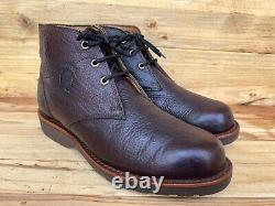 CHIPPEWA Brown Briar American Bison Leather Work Boots Size US 8.5 D Lace Up