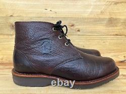 CHIPPEWA Brown Briar American Bison Leather Work Boots Size US 8.5 D Lace Up