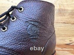 CHIPPEWA Brown Briar American Bison Leather Work Boots Size US 8.5 D Lace Up