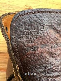 CHIPPEWA Brown Briar American Bison Leather Work Boots Size US 8.5 D Lace Up