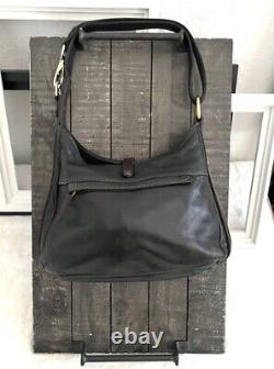 CORONADO Black & Brown Bison Leather Flap Concealed Bag