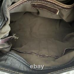 CORONADO Black & Brown Bison Leather Flap Concealed Bag