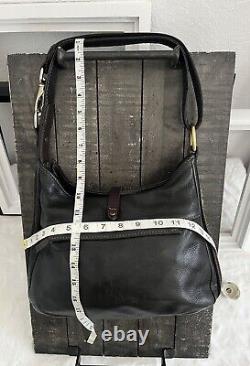 CORONADO Black & Brown Bison Leather Flap Concealed Bag