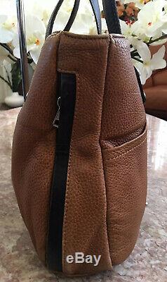 CORONADO Leather Women's Brown Genuine Bison Made In USA Shoulder Bag, MSRP $698