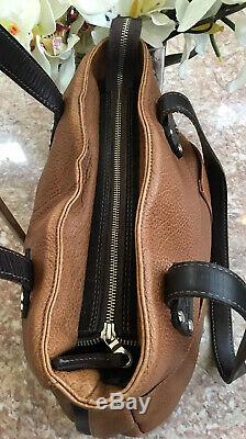 CORONADO Leather Women's Brown Genuine Bison Made In USA Shoulder Bag, MSRP $698