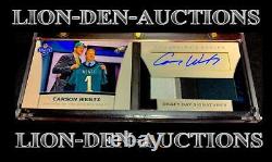 Carson Wentz 2016 Limited Draft Day Signatures Patch SSP Booklet 11/55 1/1 RC