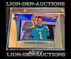 Carson Wentz 2016 Limited Draft Day Signatures Patch SSP Booklet 11/55 1/1 RC