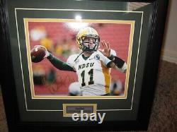 Carson Wentz signed and framed 8x10 photo. NDSU Bison