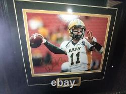 Carson Wentz signed and framed 8x10 photo. NDSU Bison