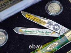 Case Numismatists Series Trapper Knife w Coins in Box Buffalo Bison Nickels