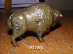 Cast Iron Arcade Bison Buffalo Still Bank 4.5 Good Looking Bank Take A Look