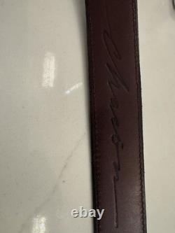Chacon Black American Bison 1 Belt with Chacon Sterling Buckle Set 32 size belt