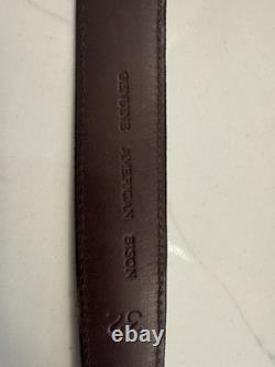 Chacon Black American Bison 1 Belt with Chacon Sterling Buckle Set 32 size belt
