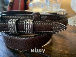 Chacon drifting Sand James Reid style Sterling Silver Belt Buckle Set Nu 33-36