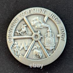 Cheyenne Wyoming 1867-1967 Railroad Bison 1oz. 999 Silver Round Very RARE! LOOK