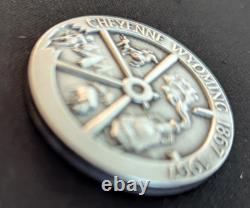 Cheyenne Wyoming 1867-1967 Railroad Bison 1oz. 999 Silver Round Very RARE! LOOK
