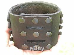 Chief Indian coin Men cuff bracelet Bison leather nice gift motorcycle biker