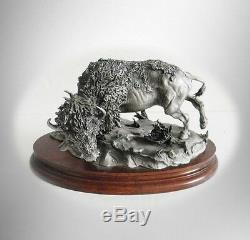 Chilmark pewter figurine of bison Prairie Sovereign Boyett